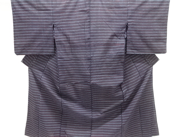 JAPANESE KIMONO / ANTIQUE COTTON AUTHENTIC KURUME KASURI MASU PATTERN